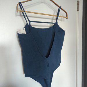 NWT FP Movement Free Throw Backless Bodysuit in Orion Blue M